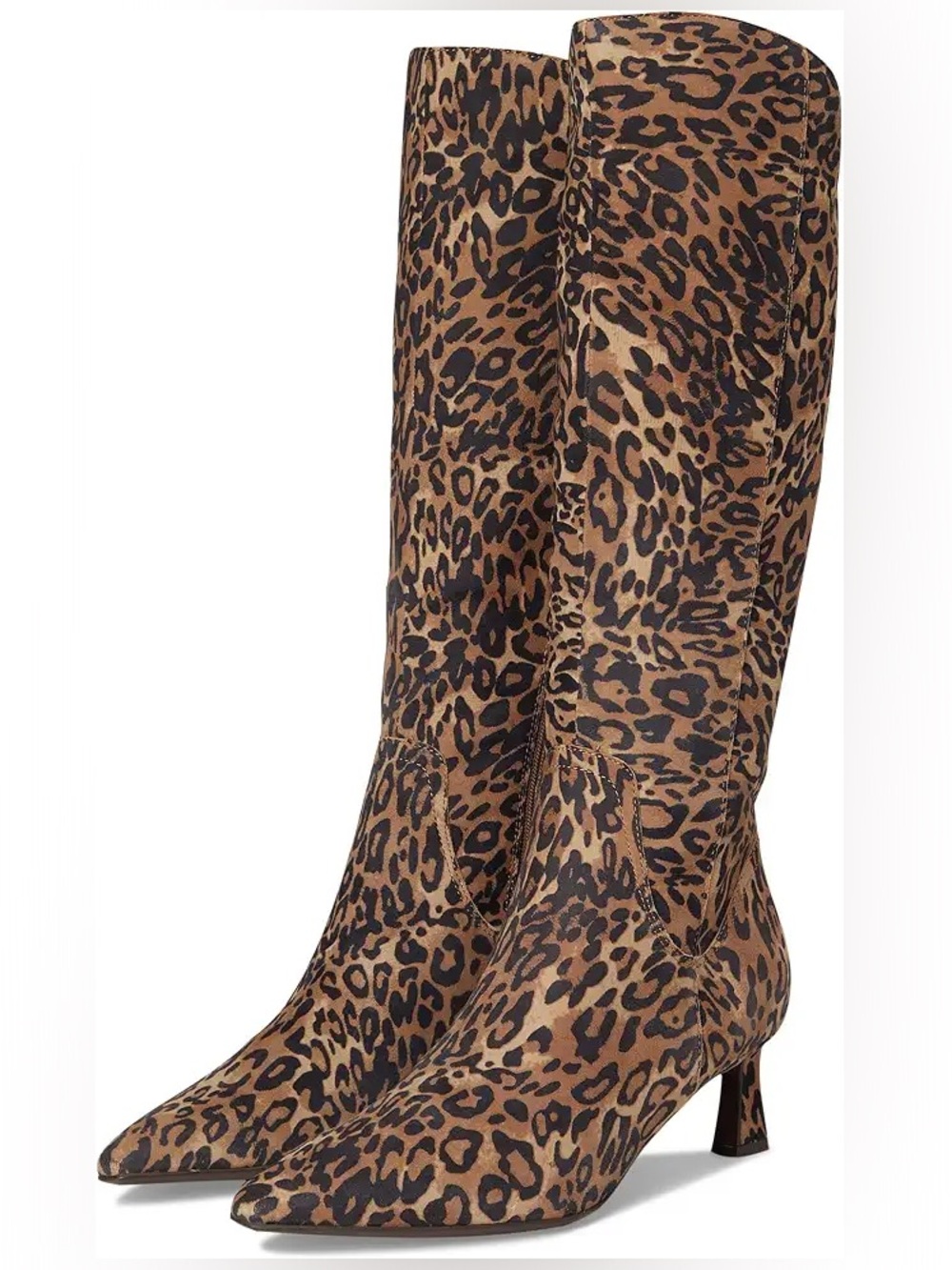Naturalizer Deesha Leopard Print Narrow Calf Knee High Boots - Brown